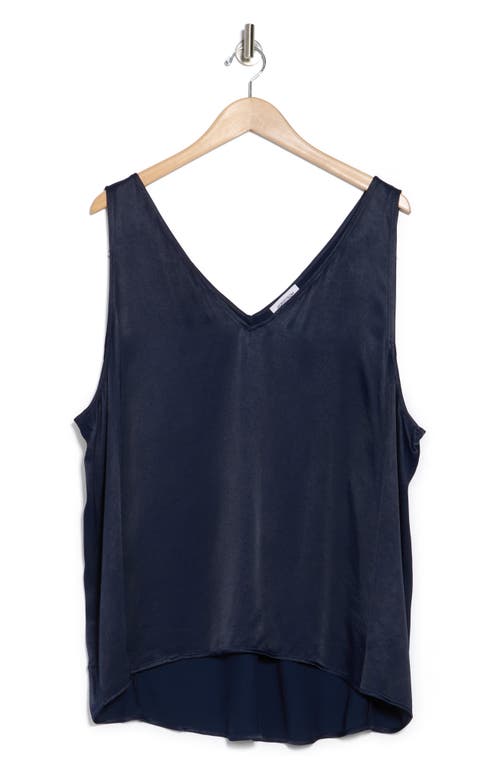 Nordstrom Double V-neck Tank In Blue