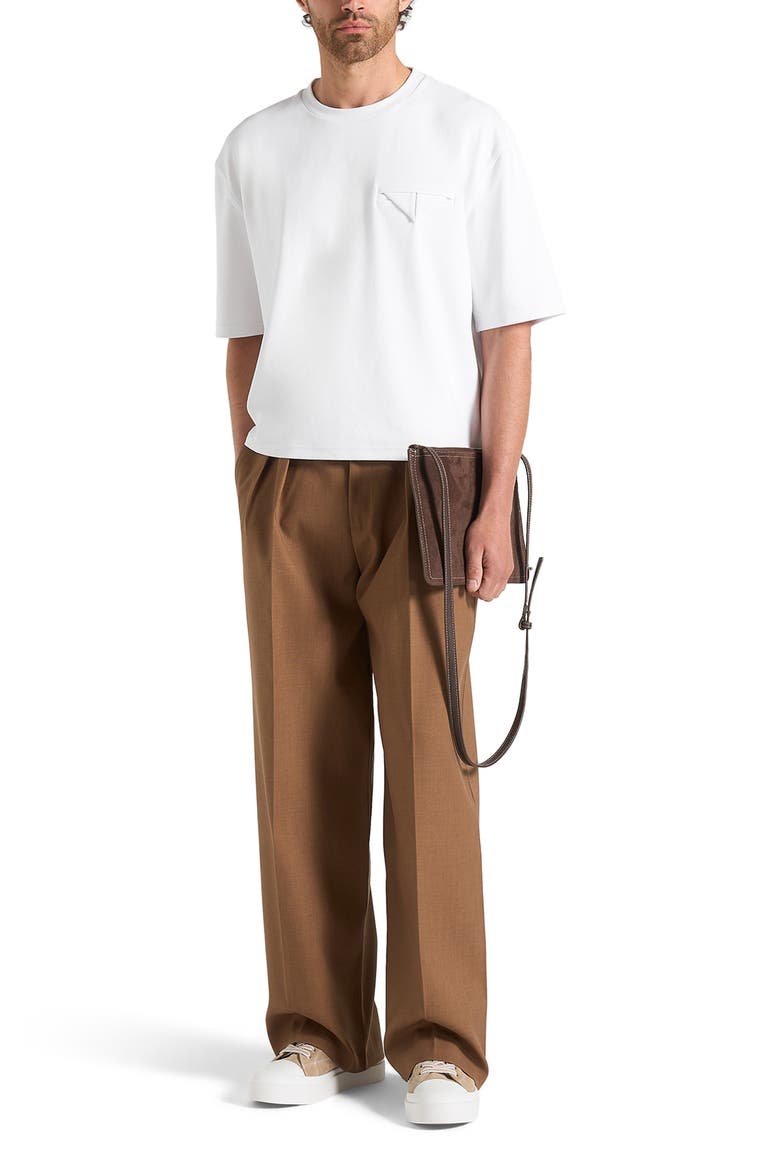 Leon Boxy Cropped T-Shirt, Main, color, White