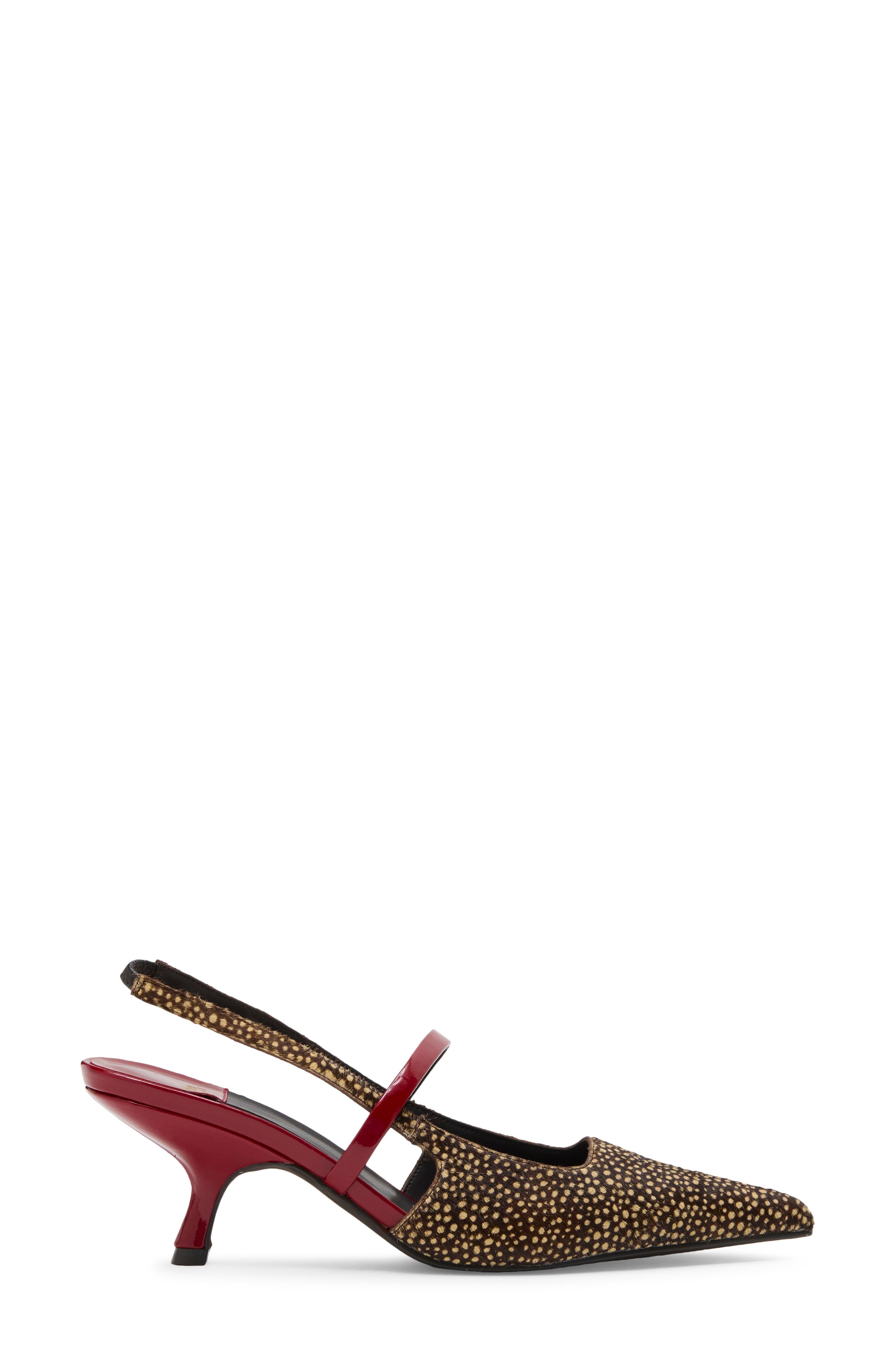 Tanya Genuine Calf Hair Pump, Alternate, color, BROWN DOT RED COMBO