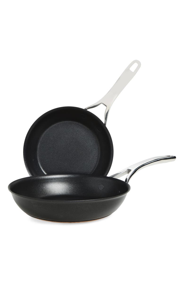 ANOLON Two-Piece Nonstick Skillet Set, Main, color, Onyx