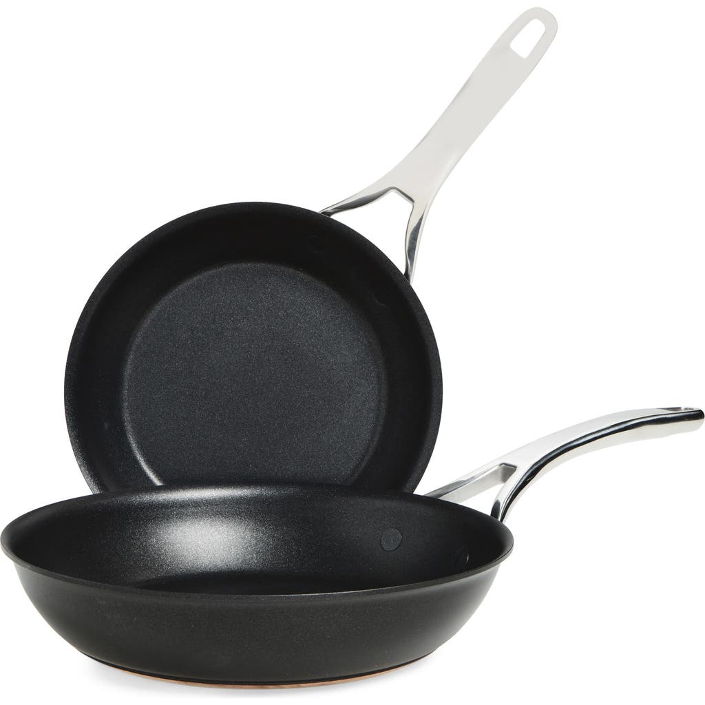 Anolon Two-piece Nonstick Skillet Set In Black