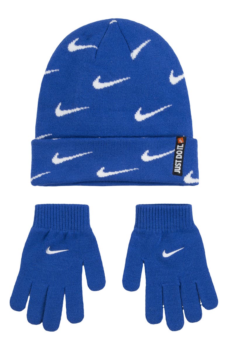 Nike Swoosh Repeat Beanie, Main, color, Game Royal