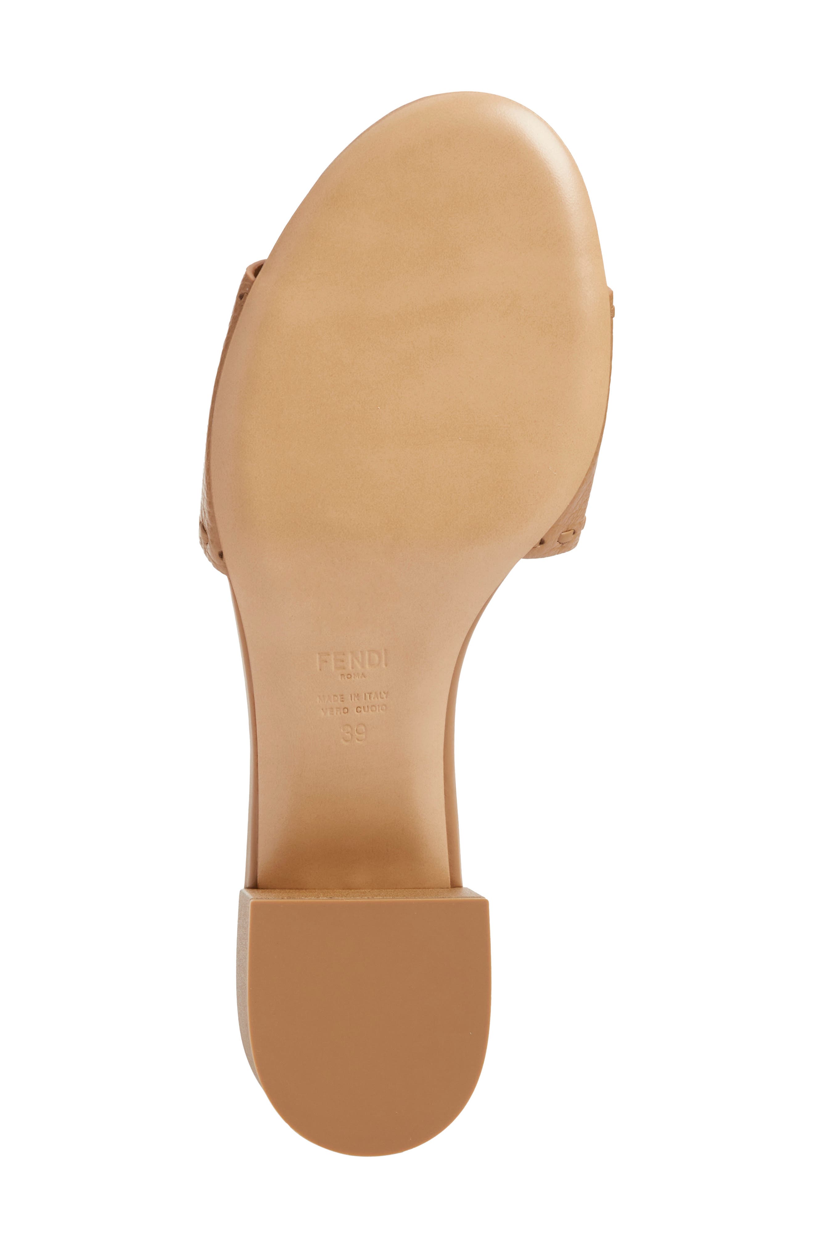 Fendi Baguette Slide Sandal, Alternate, color, F1wyd Cammello Bag