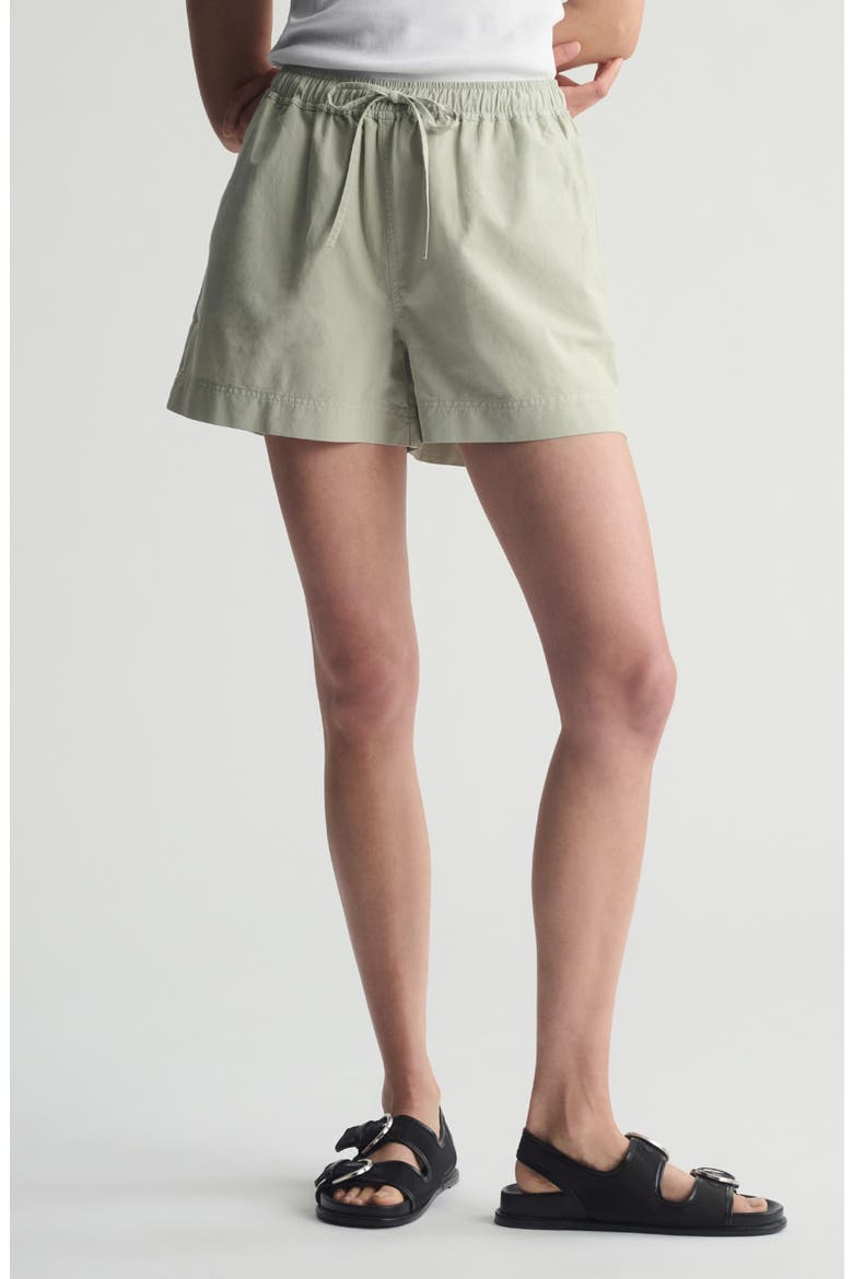 Drawstring Cotton Shorts, Main, color, PURITAN GRAY