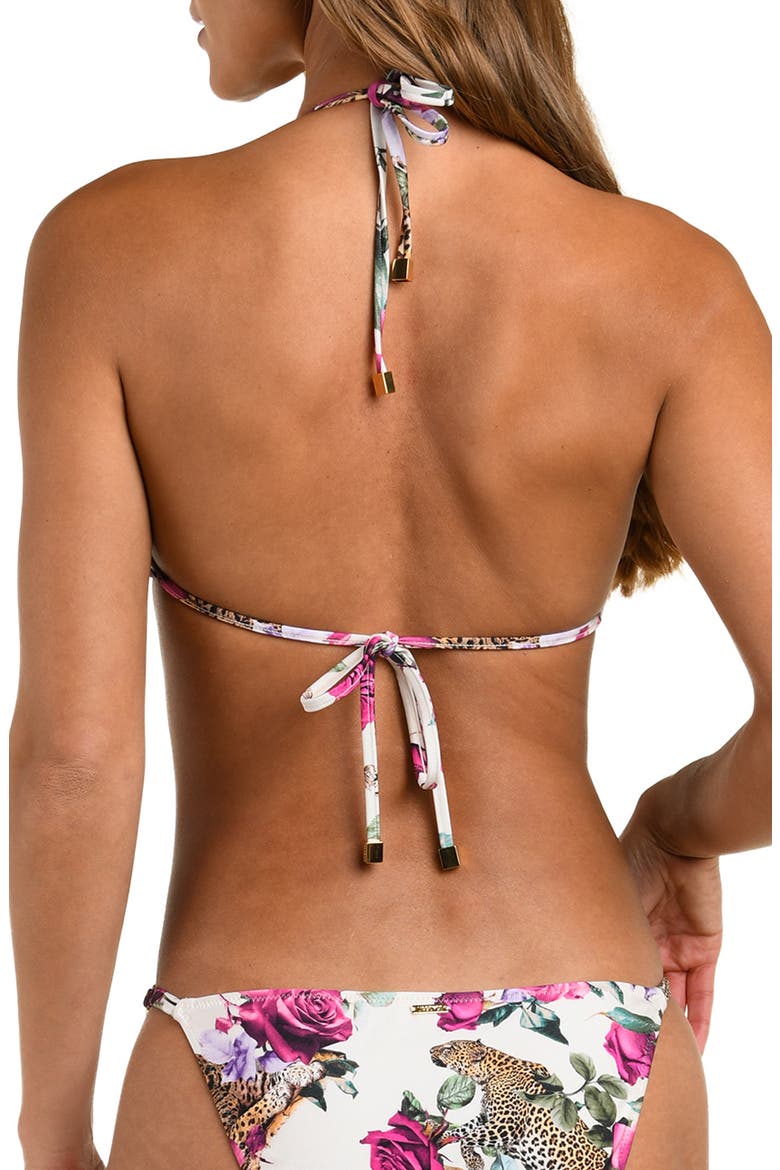 Annabelle Rose Leopard Print Underwire Triangle Bikini Top, Alternate, color, WHITE MULTI