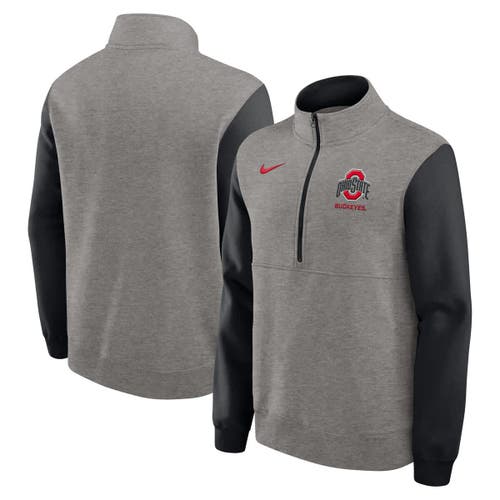 Nike Ohio State Club  Men's College 1/2-zip Crew In Gray