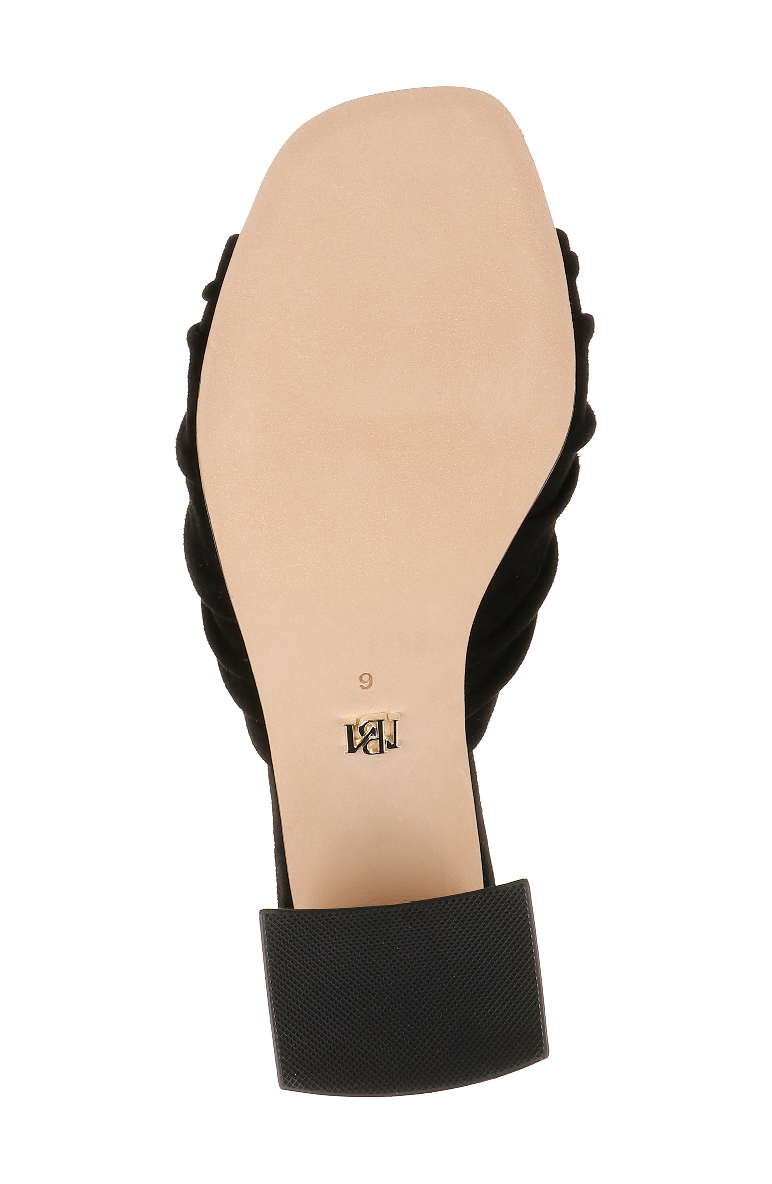 Badgley Mischka Collection Vayla Slide Sandal, Alternate, color, Black Suede