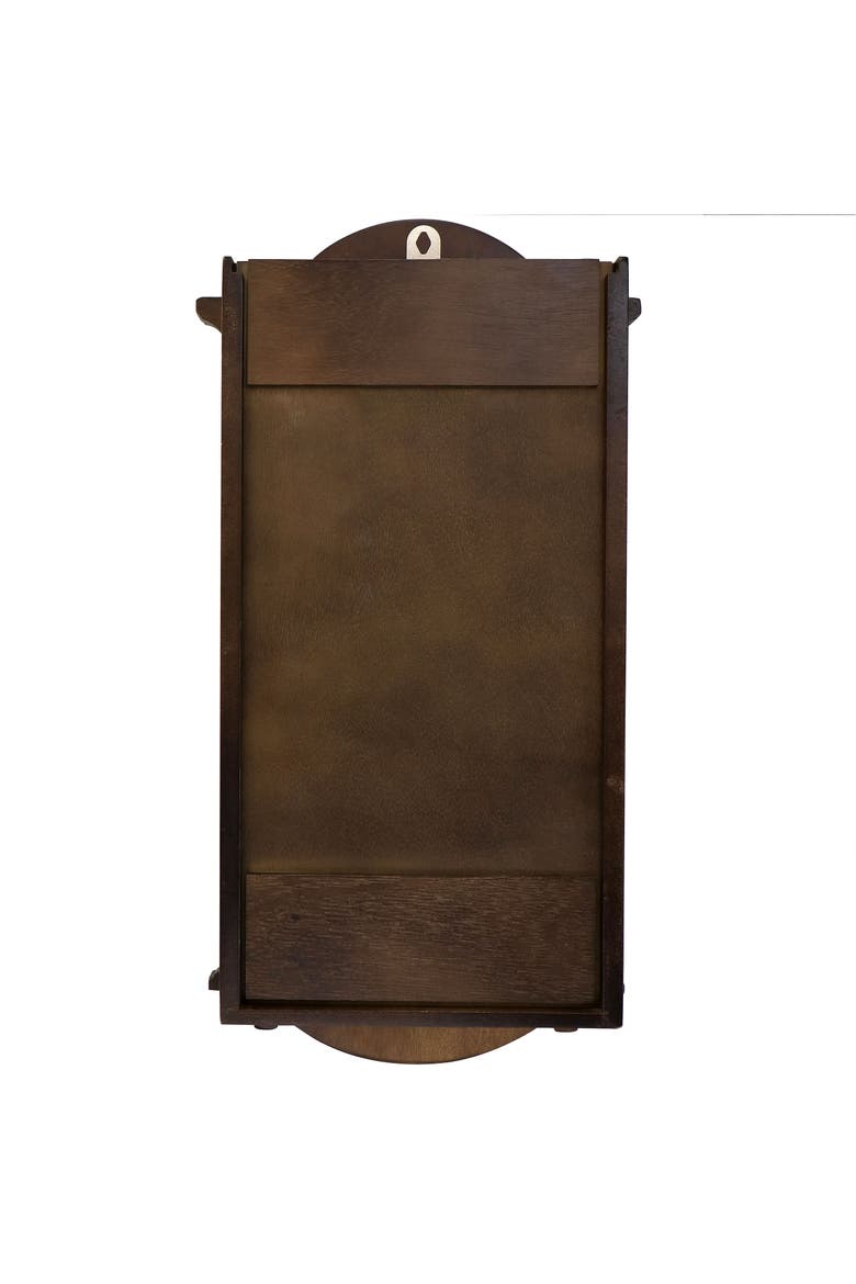 Noah 22in Chestnut Wood Chiming Pendulum Wall Clock, Alternate, color, Chestnut