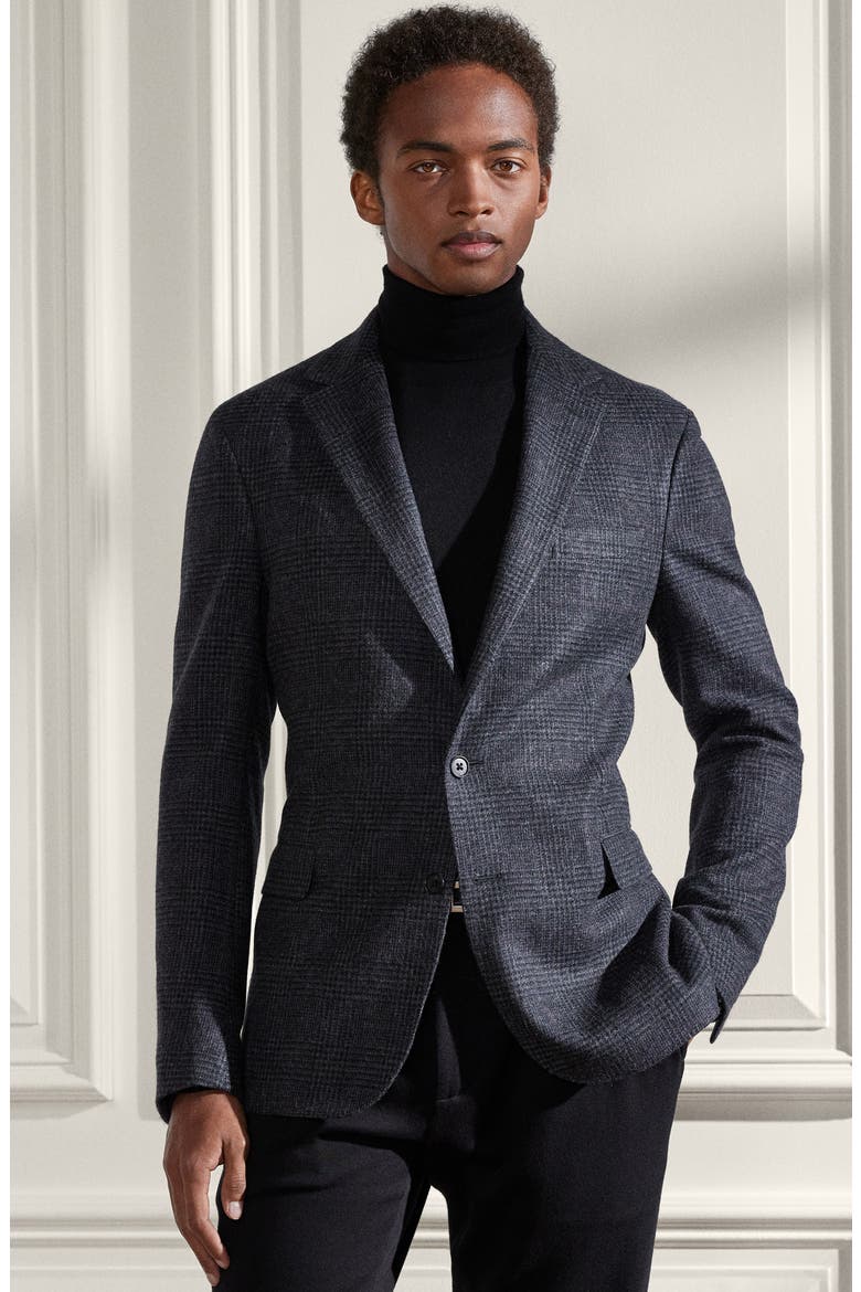 Hadley Glen Plaid Tailored Wool Jacket, Alternate, color, CHARCOAL MULTI W. BURGUNDY