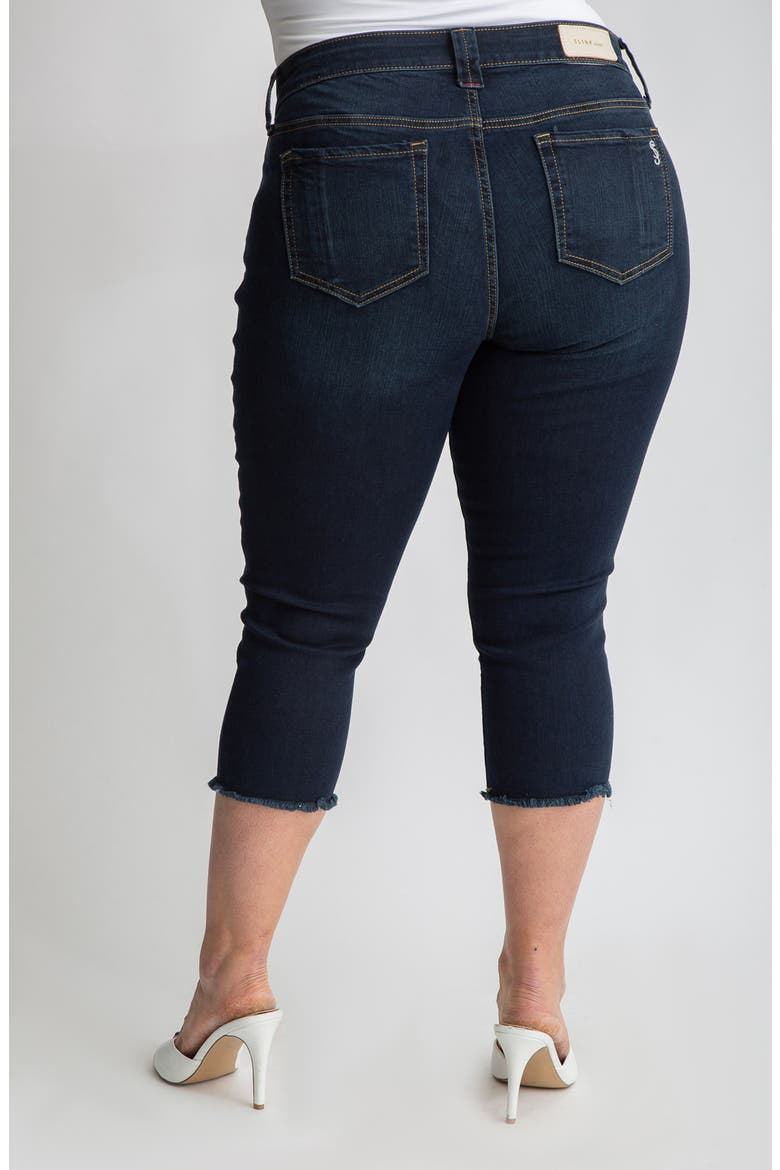 Frayed Crop Capri Jeans, Alternate, color, BAYLOR