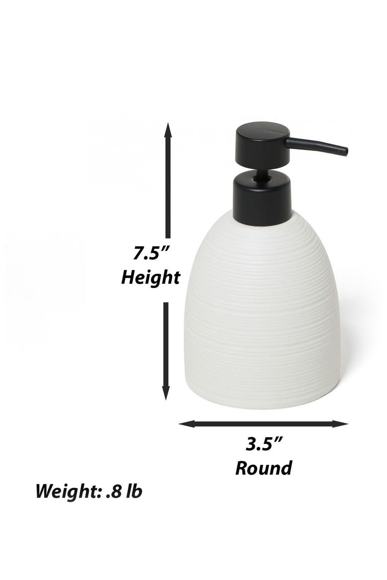 Dubai Black Trim Lotion Pump, Alternate, color, WHITE