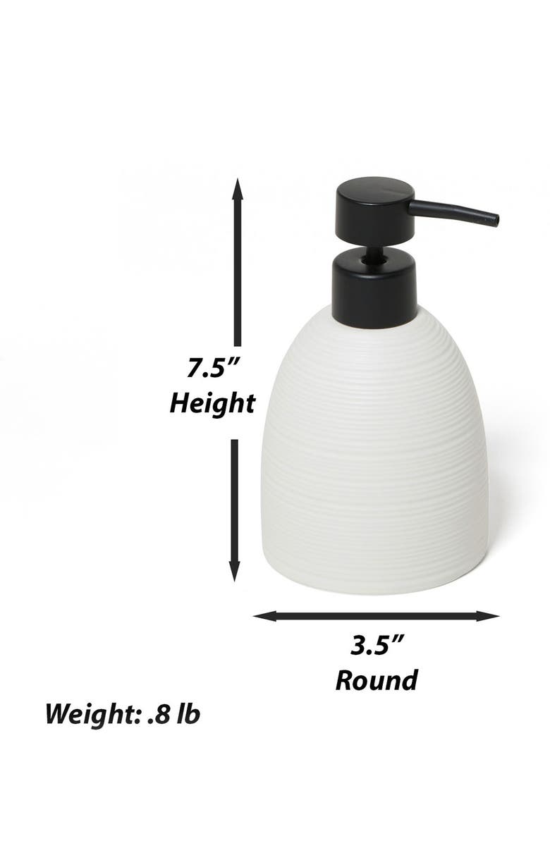 ROSELLI TRADING COMPANY Dubai Black Trim Lotion Pump, Alternate, color, White