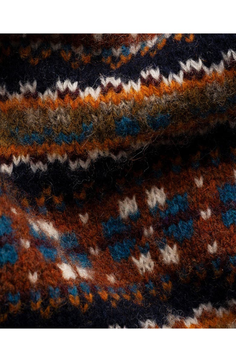 Eton Fair Isle Wool Sweater, Alternate, color, Brown Multi