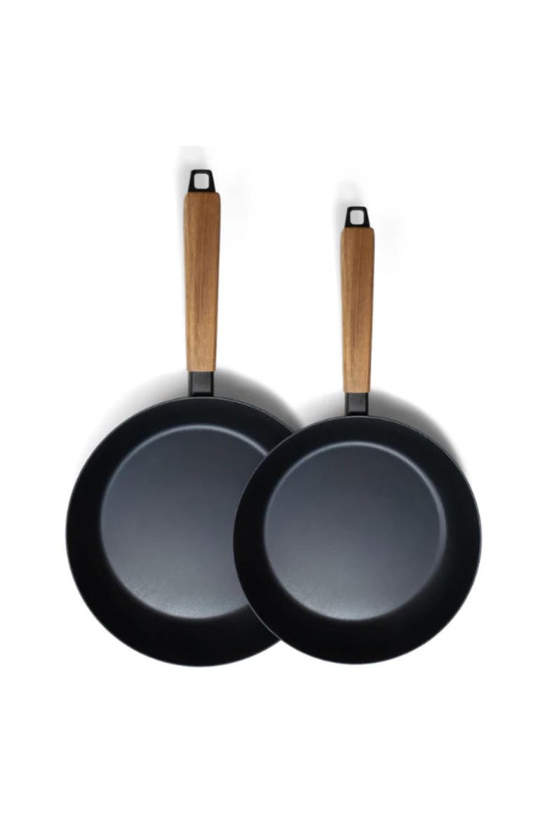 Alva Forest Carbon Steel Frying Pan Set, Main, color, Black