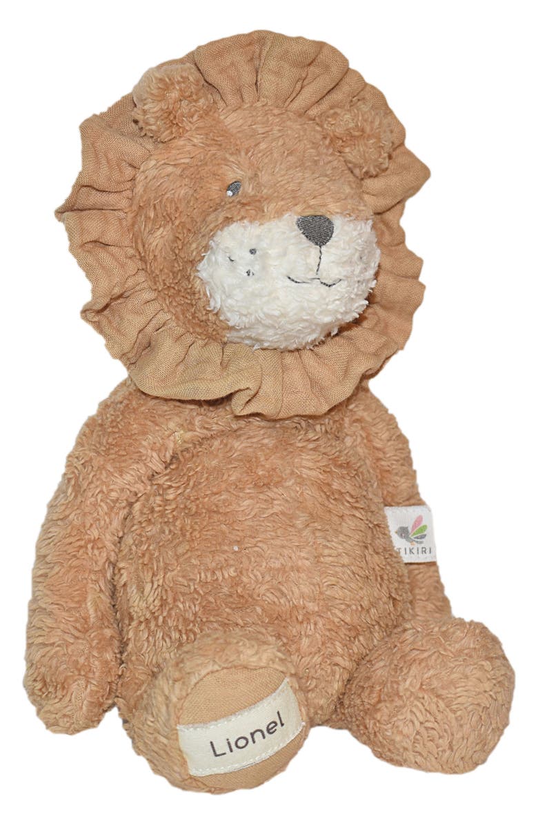 Tikiri Lionel the Lion Organic Cotton Plush Toy, Main, color, 