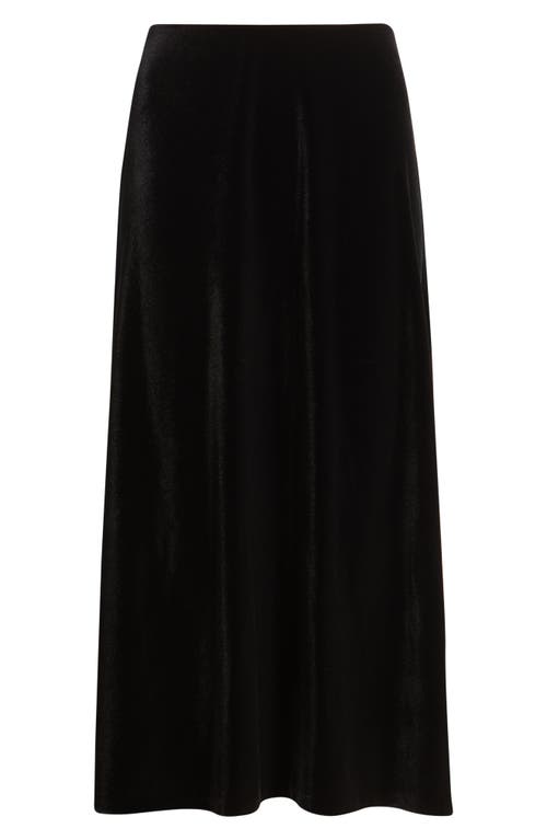 Anne Klein Bias Cut Pull-on Midi Skirt In Black