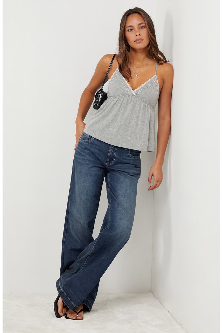 Elena Beaded Babydoll Camisole, Alternate, color, E. HEATHER GREY