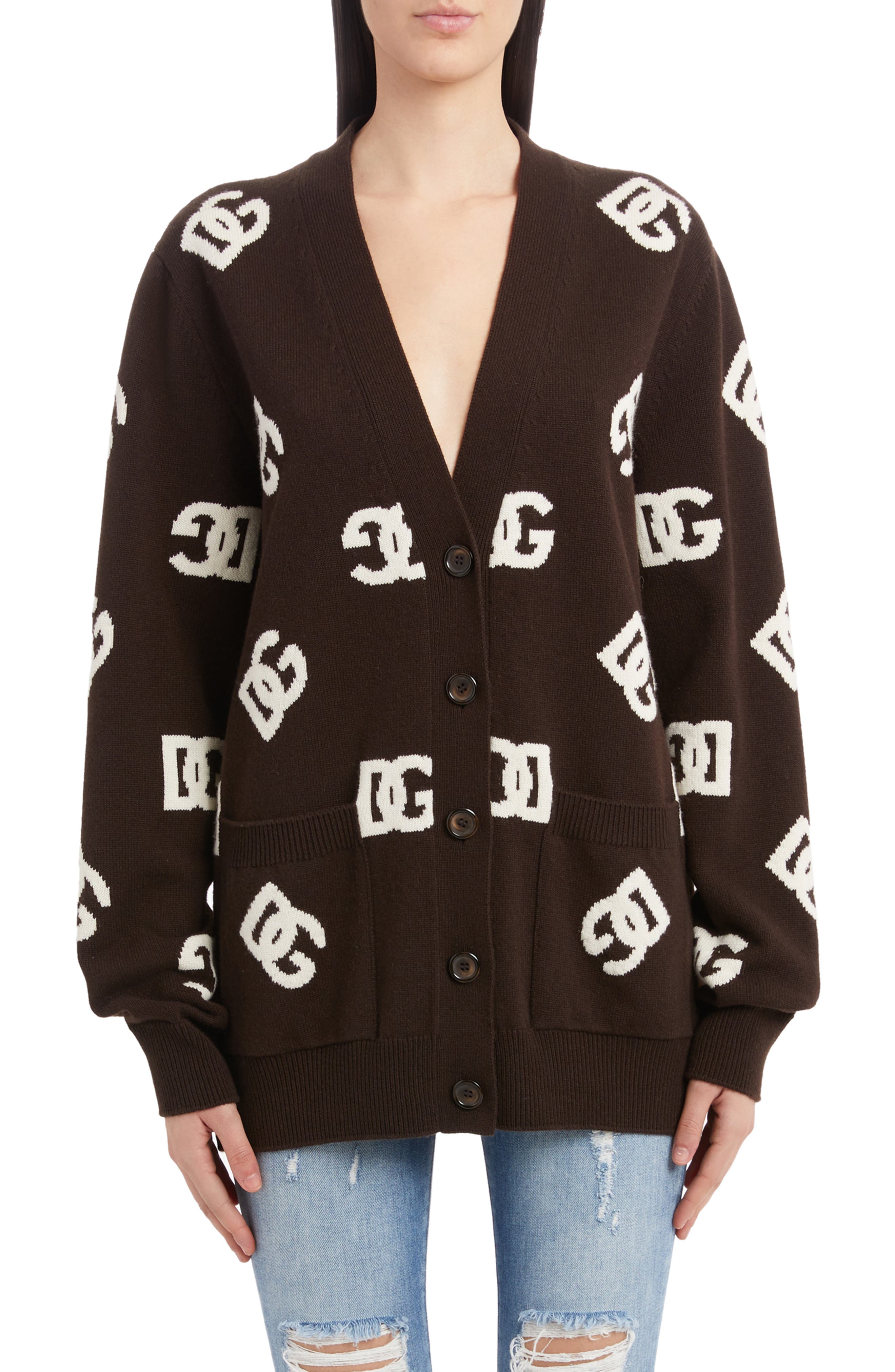 DG Logo Virgin Wool Cardigan