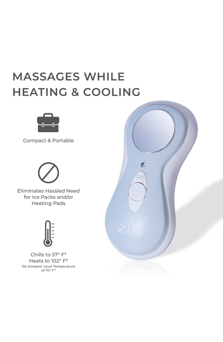 Zadro Handheld Hot & Cold Massager, Alternate, color, Blue/White