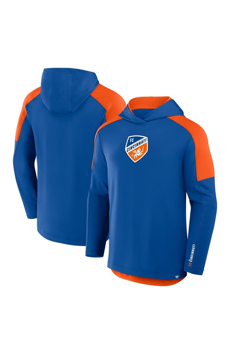 FANATICS Men's Fanatics Blue FC Cincinnati Red Card Transitional Pullover Hoodie, Alternate, color, Blue