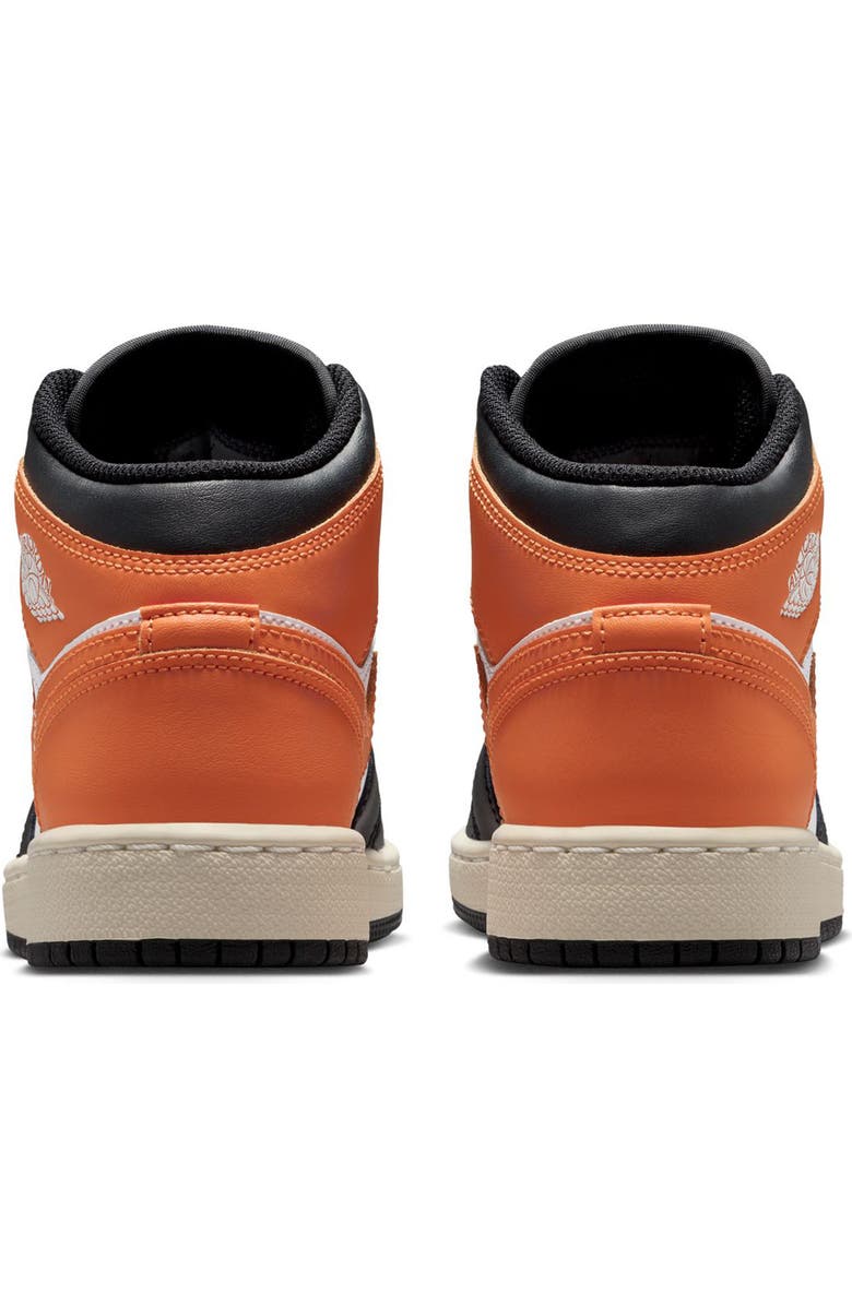 Nike Kids' Air Jordan 1 Mid Sneaker, Alternate, color, Starfish/ Black/ White/ Sail