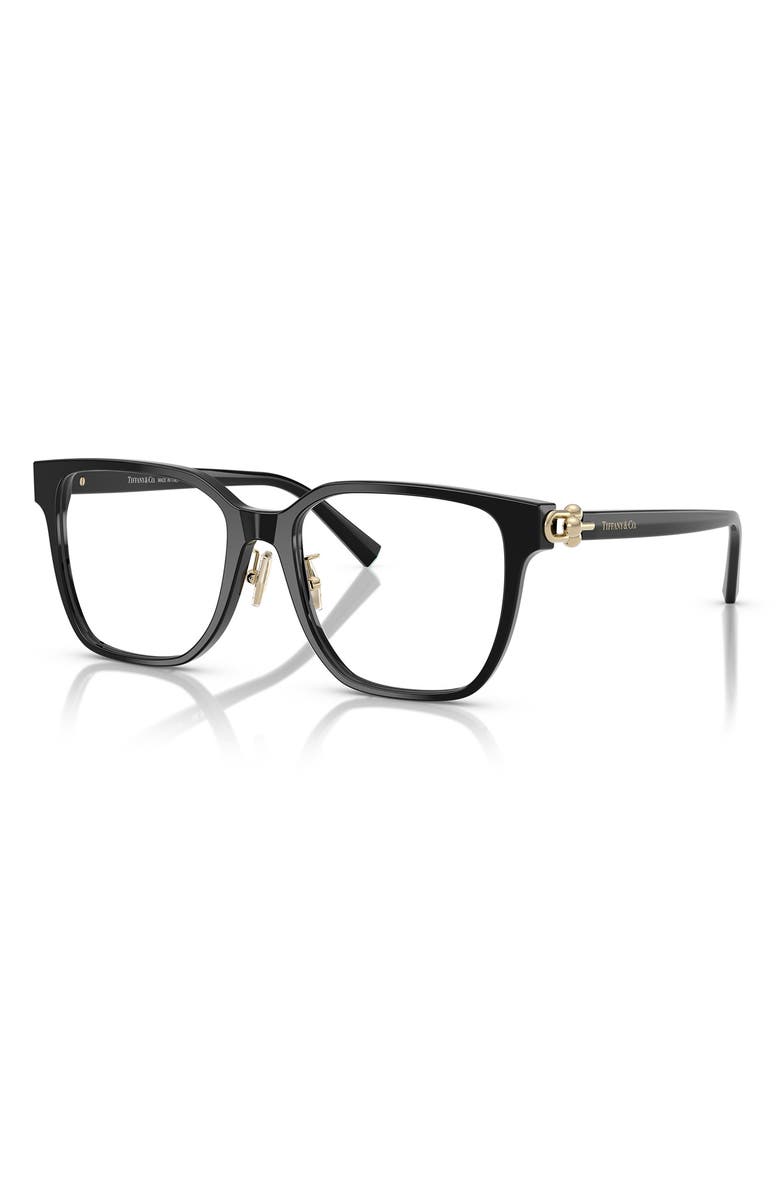 Tiffany & Co. 53mm Square Optical Glasses, Alternate, color, Black / Demo Lens