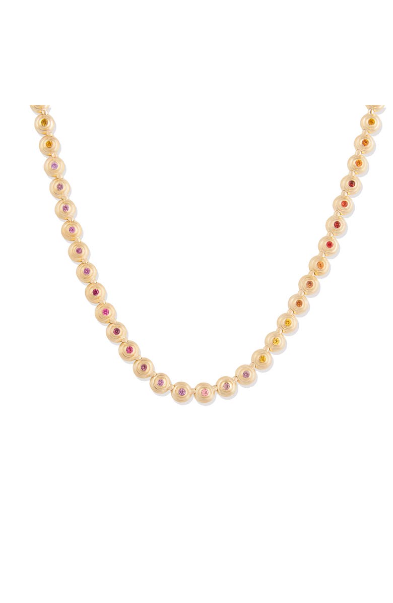 Campbell + Charlotte Evolve Link Necklace, Main, color, Sapphire-Gold