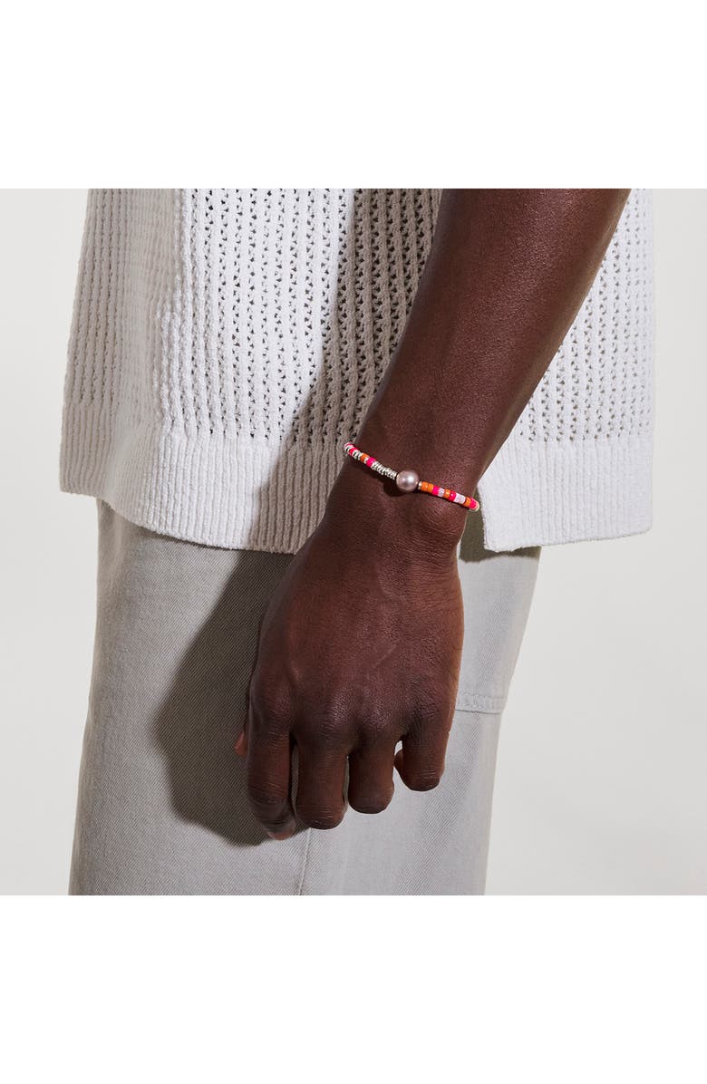 John Hardy Heishi Bracelet, Sterling Silver, Hardstones, Pearl, Alternate, color, Silver/ Pink