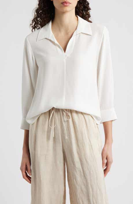 Split Neck Silk Georgette Top