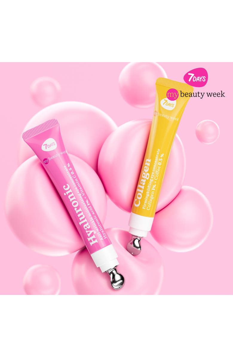 7DAYS Eye Cream with Hyaluronic acid for Hydrated, Brighter Looking Skin with Cooling Metal Applicator, Alternate, color, Clear