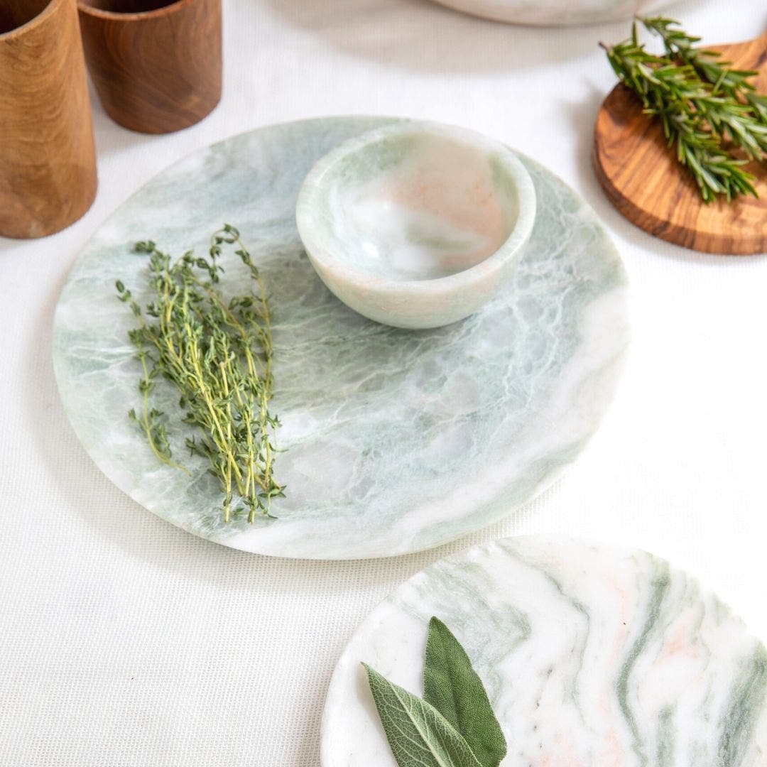 Be Home Lady Marble Plate - Thumbnail 3