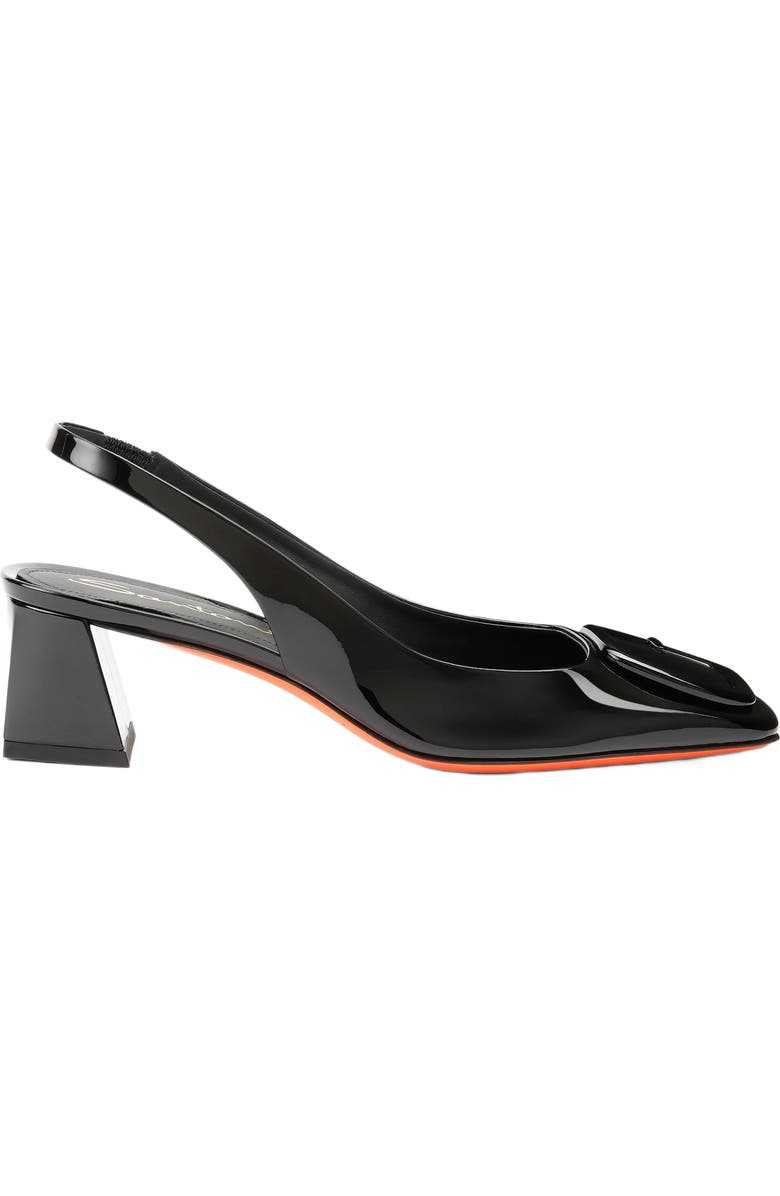 Santoni Women's Lemon Patent Sling Back, Main, color, Black