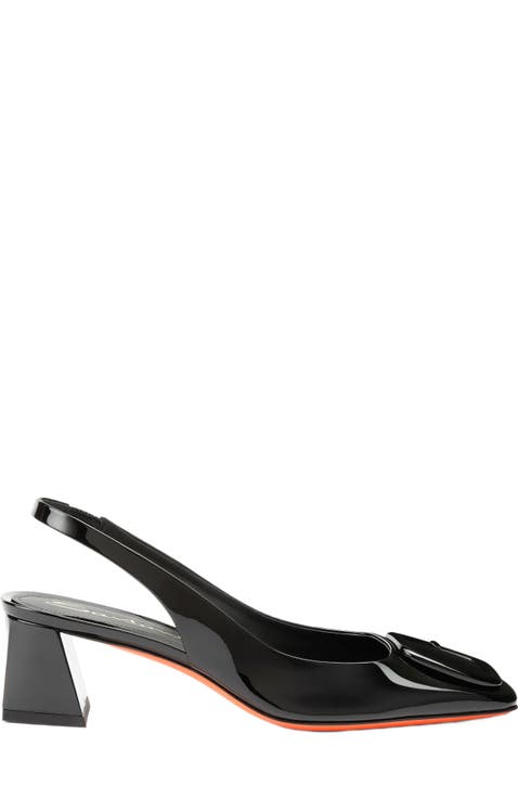 Women's Lemon Patent Sling Back