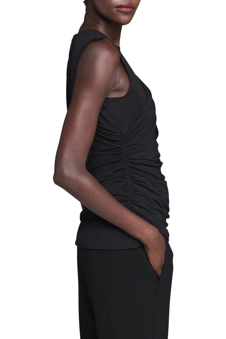 Dramatically Drape Sleeveless Jersey Top, Alternate, color, BLACK ONYX