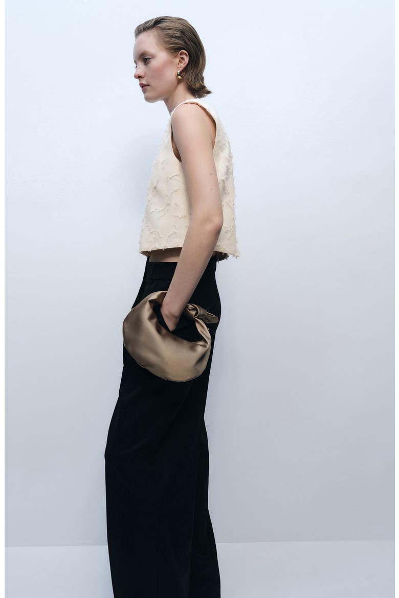 Texture Sleeveless Crop Top, Alternate, color, OFF WHITE