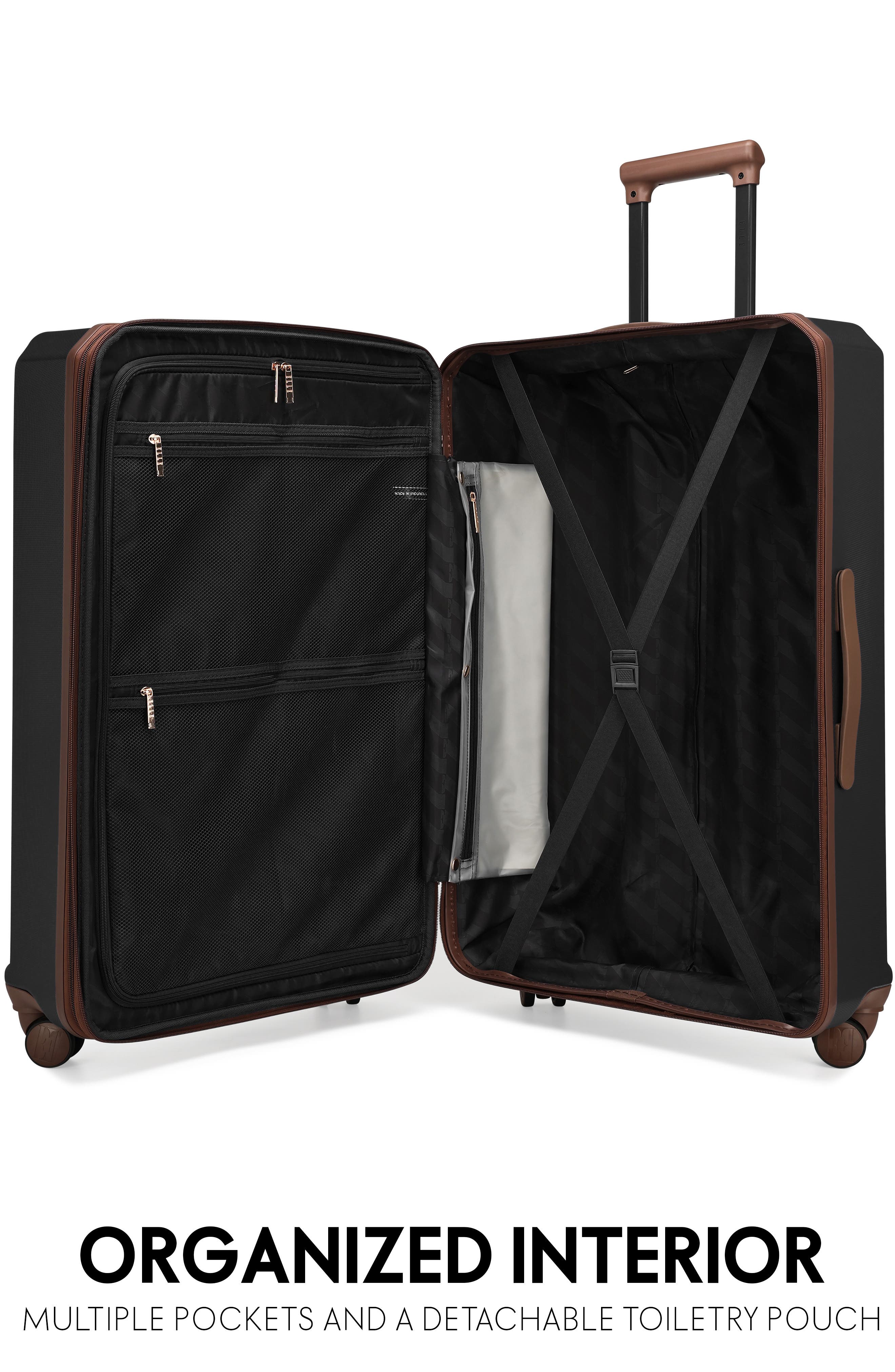 ELLE Luxe Journey 3 Piece Expandable Retro Spinner Luggage Set, Alternate, color, 