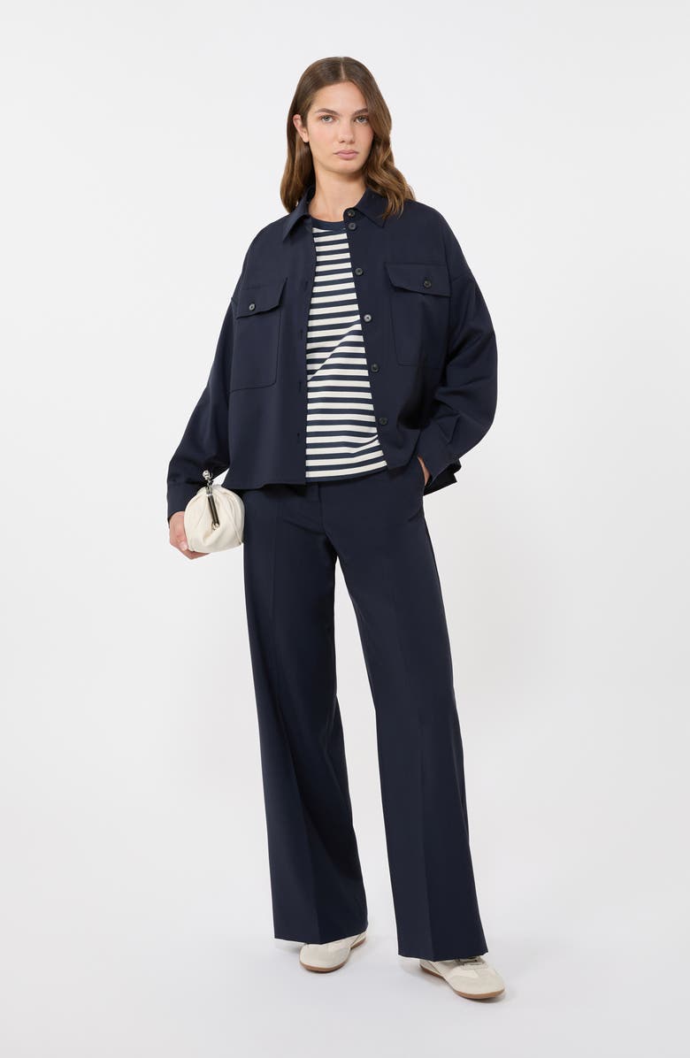 Weekend Max Mara Stripe Jersey T-Shirt, Alternate, color, Ecru/ Navy