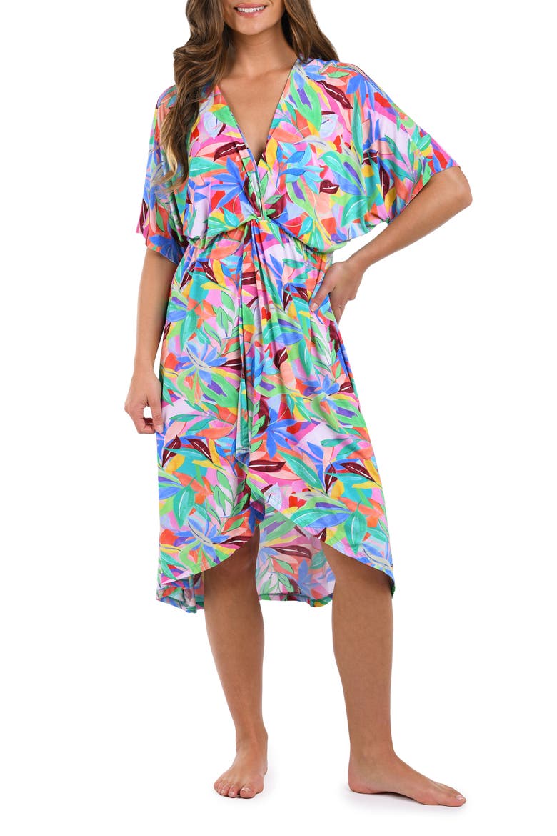 Tropi-Flage Twist Cover-Up Dress, Main, color, MULTI