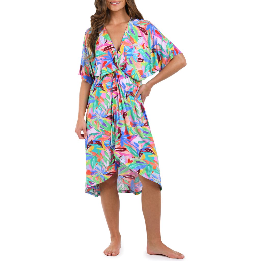 Shop La Blanca Tropi-flage Twist Cover-up Dress In Multi