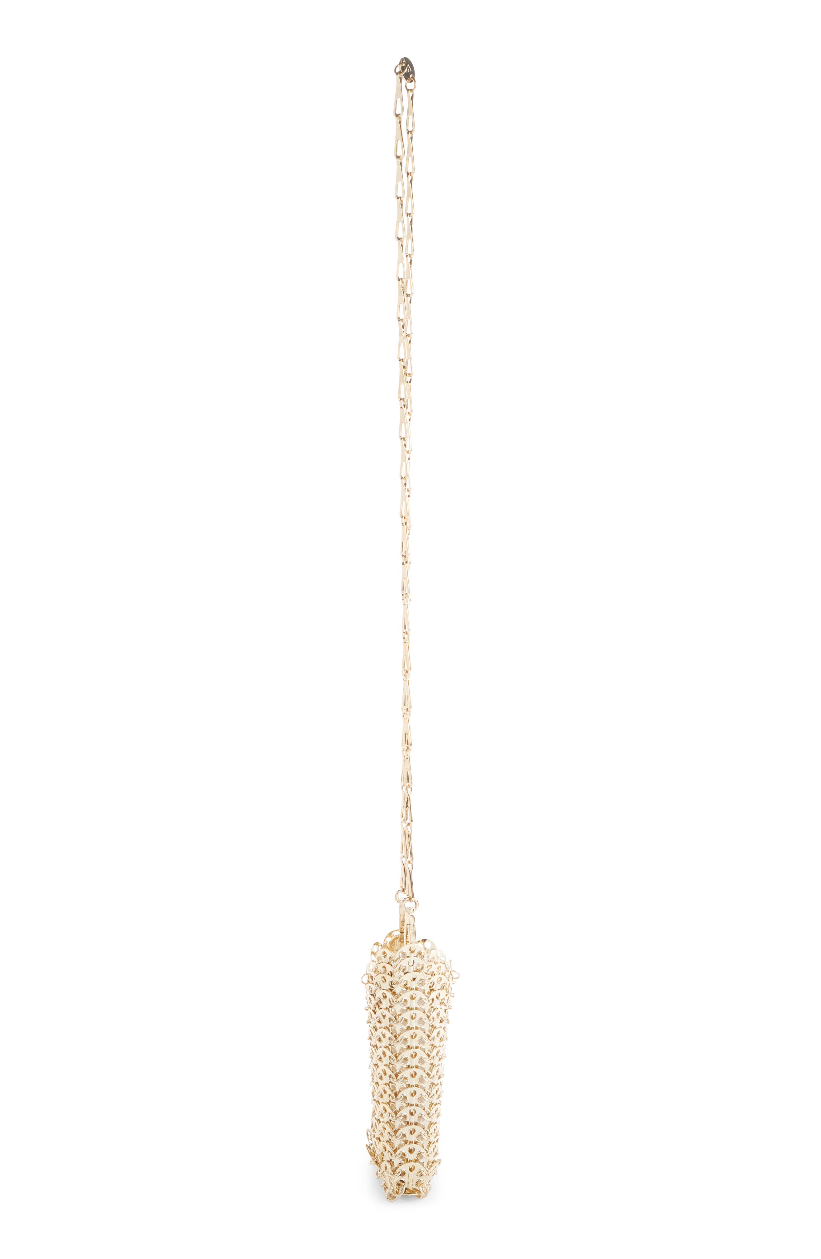 paco rabanne Mini Iconic 1969 Crossbody Bag, Alternate, color, LIGHT GOLD
