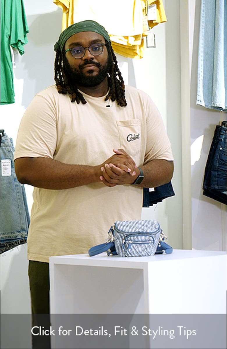 Micro Crosby Quilted Seersucker Sling Bag, sales video thumbnail