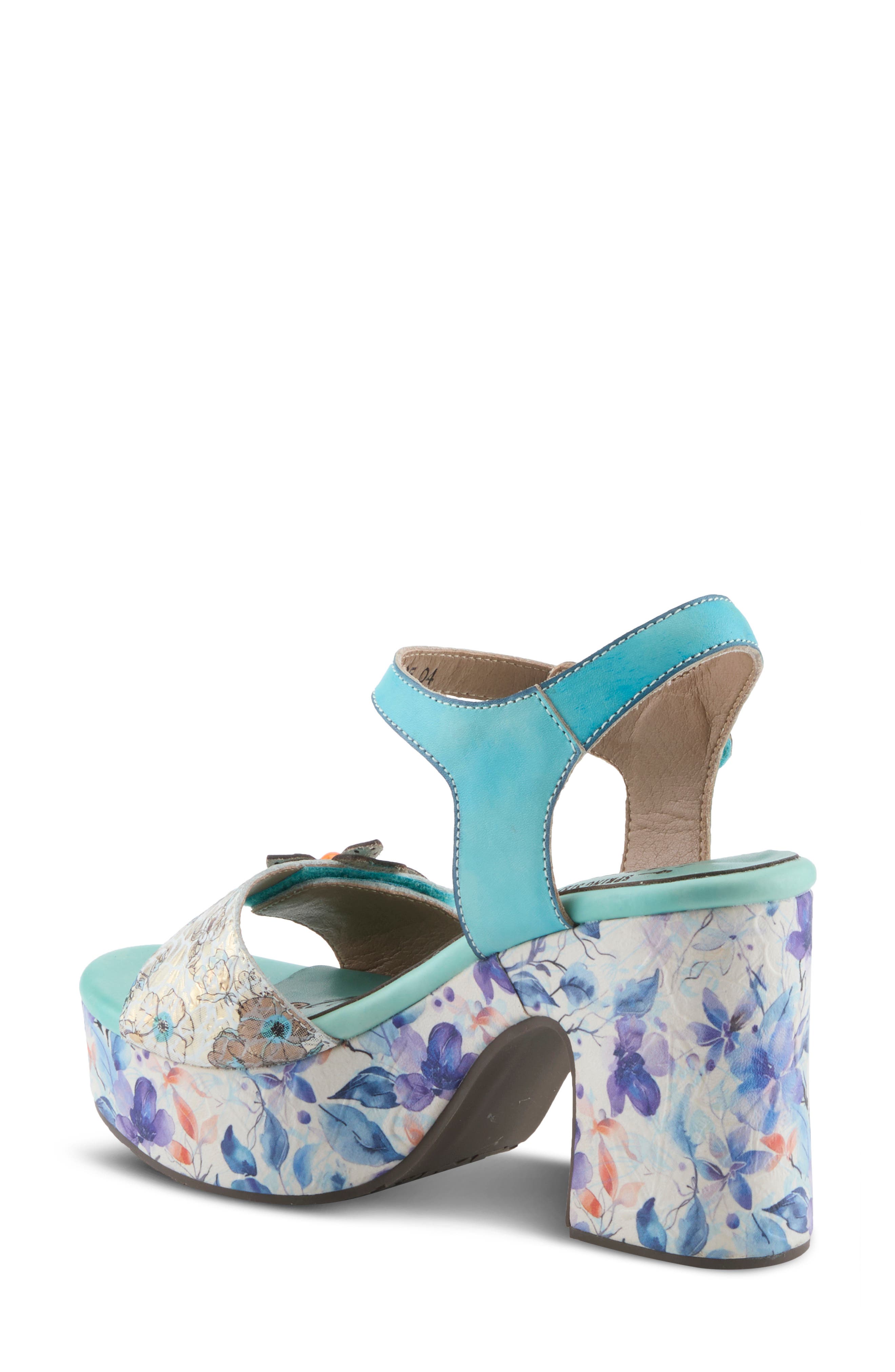Felis Platform Sandal, Alternate, color, SKY BLUE MULTI