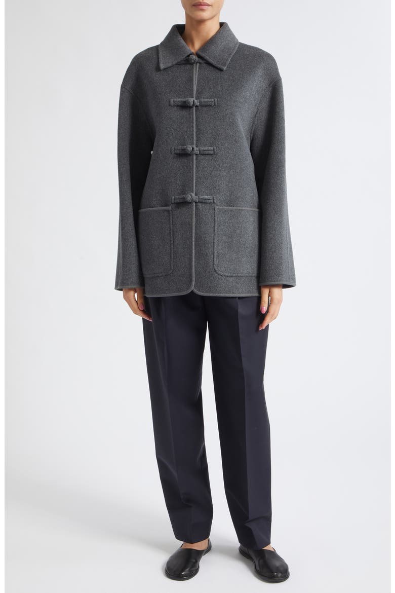 Double Face Wool & Cashmere Jacket, Alternate, color, DARK GREY MELANGE