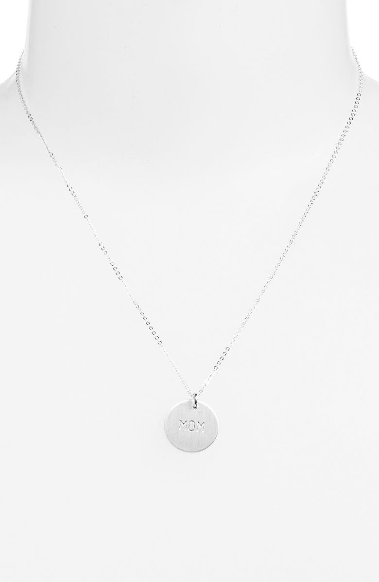Nashelle Sterling Silver Mom Charm Necklace, Alternate, color, 