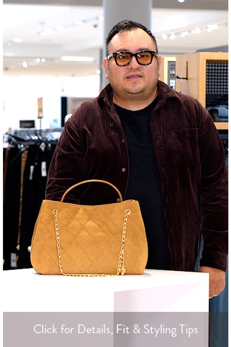 Fleming Quilted Suede Carryall Tote video