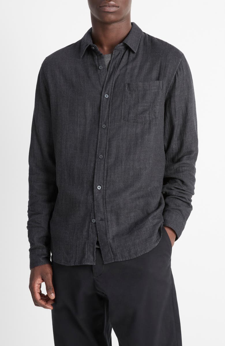 Vince Regular Fit Double Face Button-Up Shirt, Main, color,