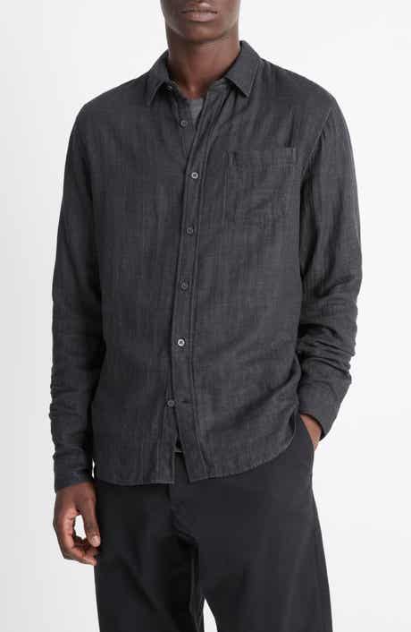 Regular Fit Double Face Button-Up Shirt