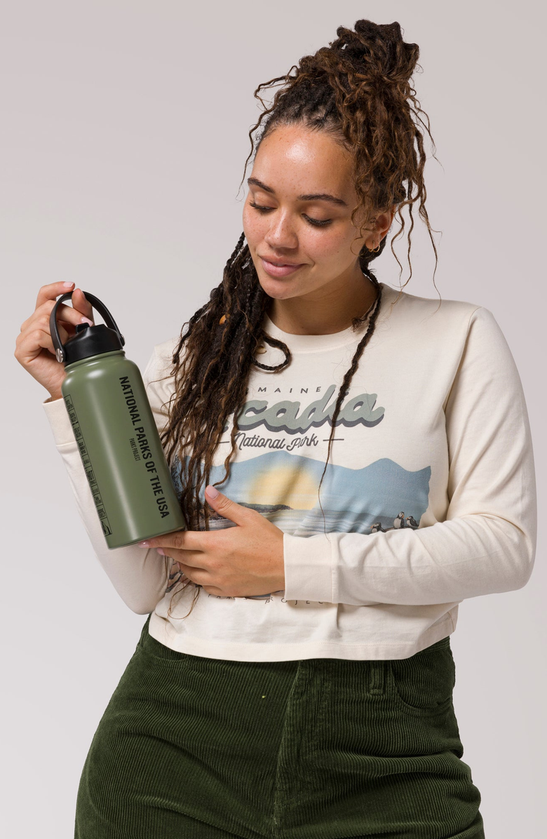 Parks Project National Parks of the USA Checklist Insulated Water Bottle, Alternate, color,