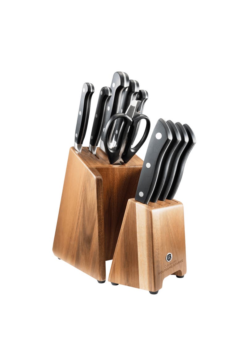 WOLFGANG STARKE Kutchin 11-Piece Knife Block, Main, color, Black