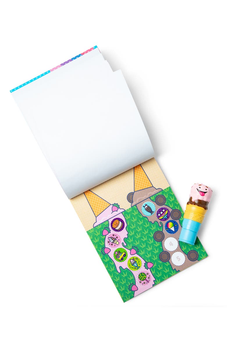 Melissa & Doug Sticker Wow! Ice Cream Activity Pad & Sticker Stamp, Alternate, color,
